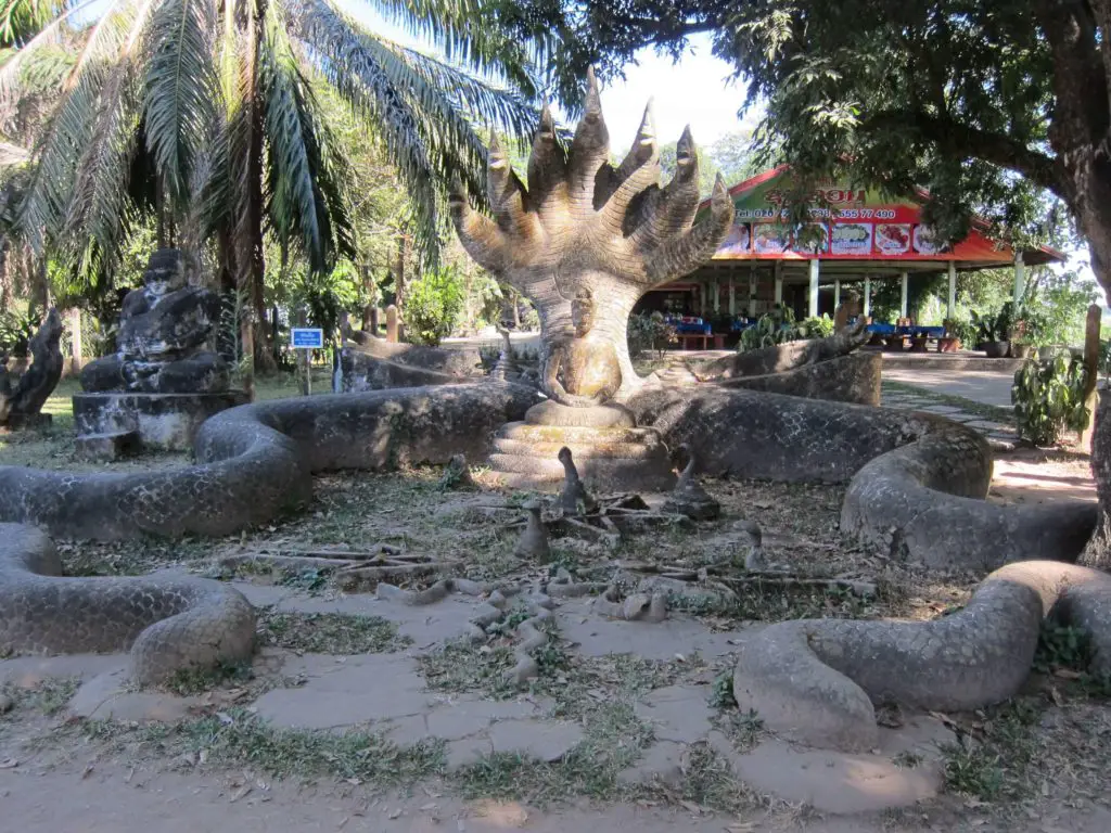 Strange Sculptures at Buddha Park in Vientiane, Laos