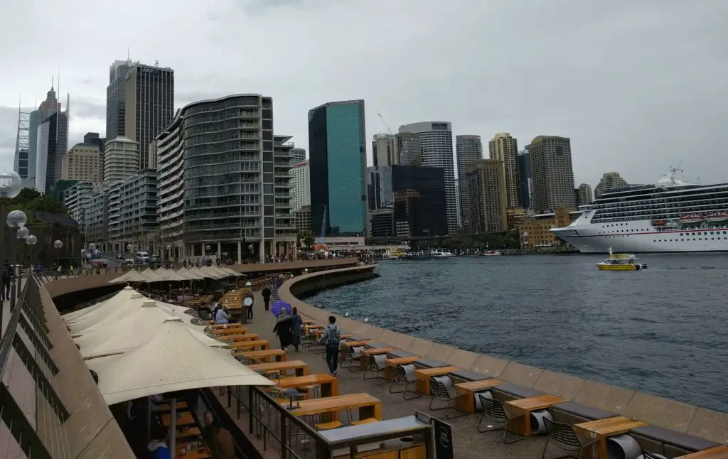 Circular Quay with overlooks the main Sydney area 