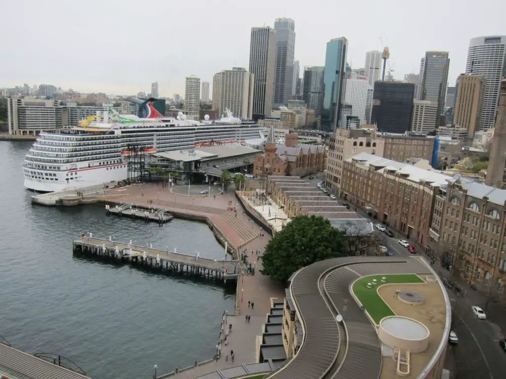 View of the Circular Quay from the Sydney Harbour Bridge