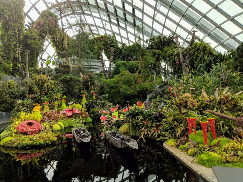 Lego version of carnivorous plants at Gardens By The Bay's Cloud Forest