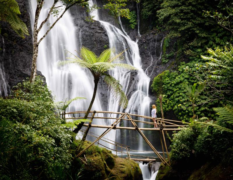 Banyumala Twin Waterfall in Bali, Indonesia