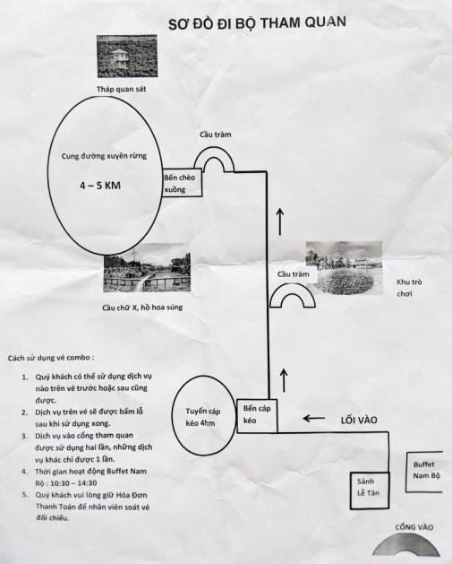 Map of Tan Lap Village Floating Village