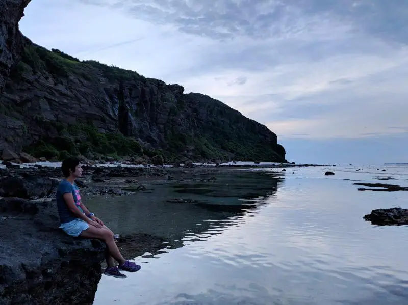 Sunset at Cau Cave on Ly Son Island, Vietnam