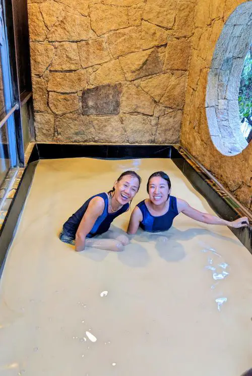 Jackie Szeto, from Life Of Doing, and her mom are spending their Nha Trang 3 Day Itinerary in a Mud bath at I-Resort
