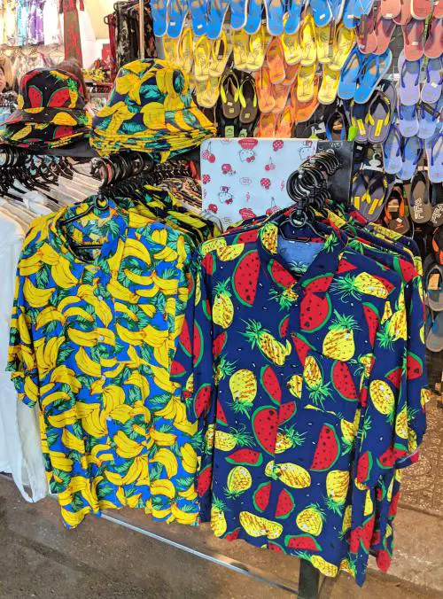 Fun fruit Hawaiian shirts in Vietnam