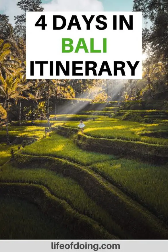 4 Days In Bali Itinerary Guide For Your First Visit