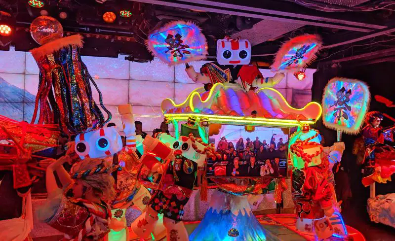 As a part of the Robot Restaurant show in Tokyo, there are robots dancing, singing, and also filming the audience. It's a unique attraction in Tokyo to visit. Photo credit: Life Of Doing