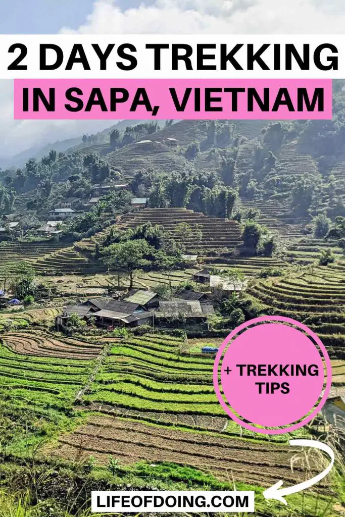 When trekking in Sapa in 2 days, you'll see green rice fields and luscious rice terraces on the mountains.