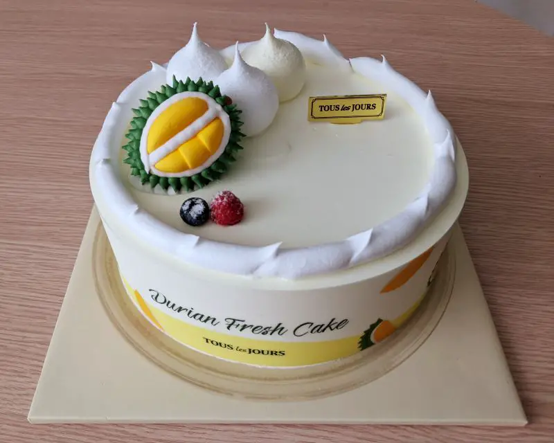 Durian cake from Tous les Jours in Ho Chi Minh City, Vietnam
