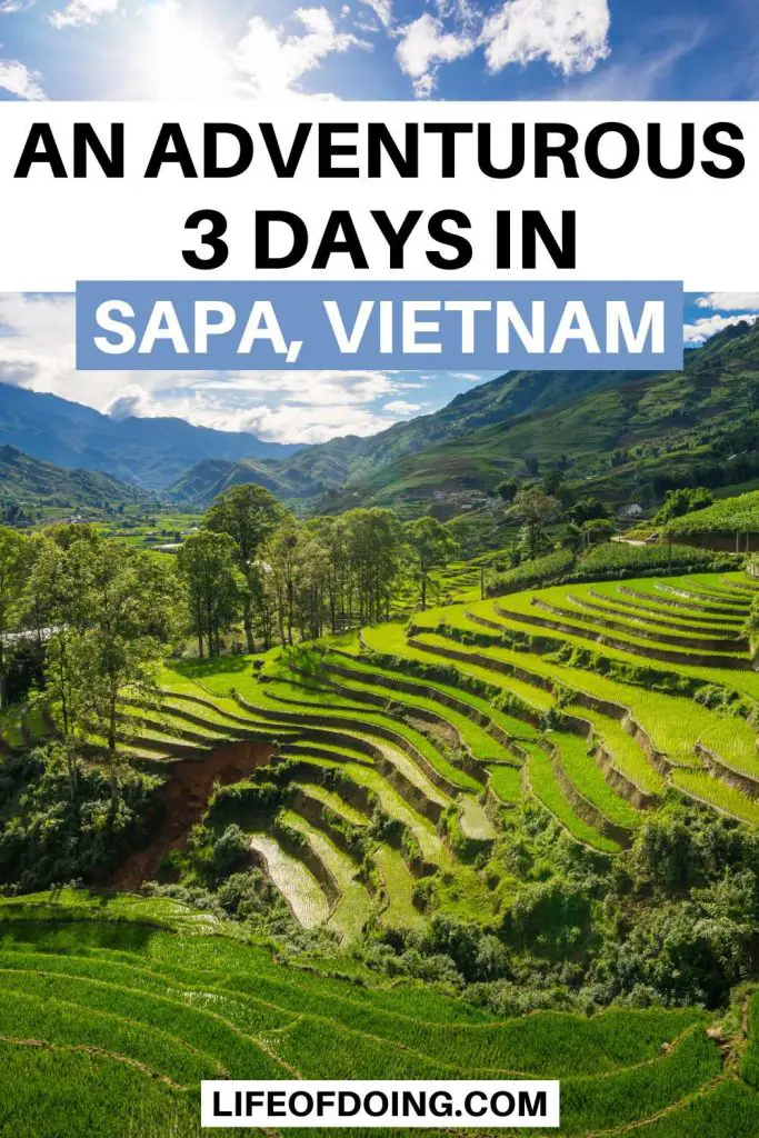 Green rice terraces is one of the best things to do during your 3 days in Sapa, Vietnam