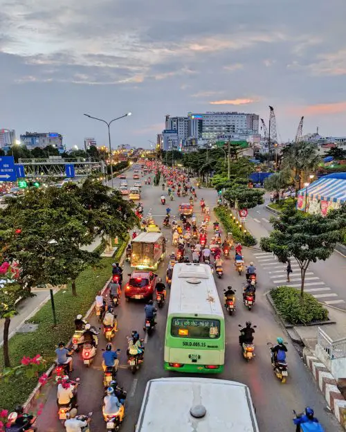 How to cross a road in Vietnam : r/funny