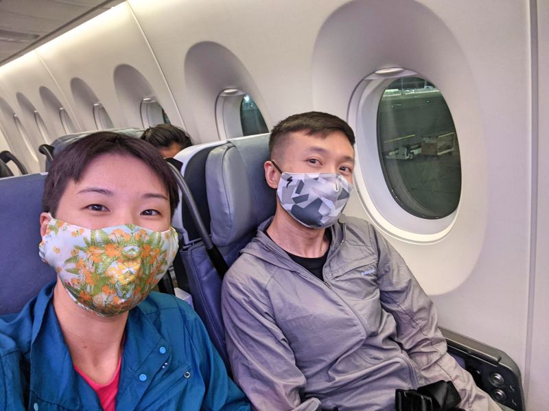 Jackie Szeto and Justin Huynh, Life Of Doing, board Singapore Airlines plane to return to Vietnam.