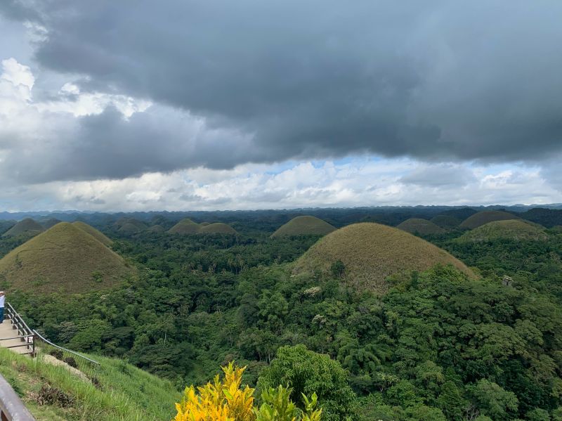 Round green hills in Bohol, Philippines