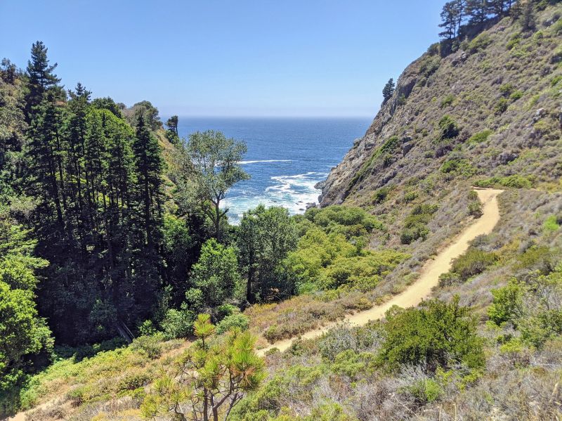 Partington Cove Trail is a hiking trail with an ocean view in Big Sur, California