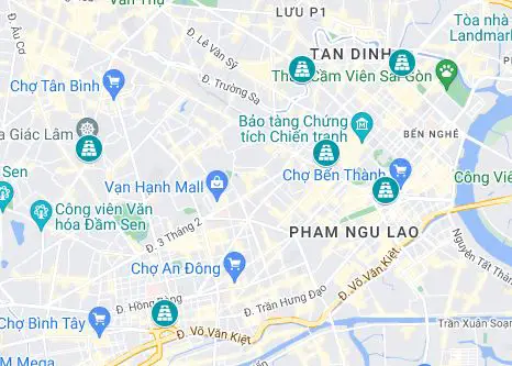 Map of the best temples and pagodas in Ho Chi Minh City, Vietnam to see