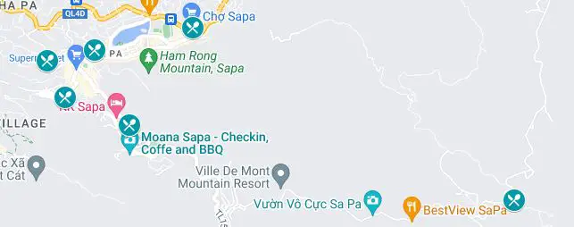 Map of where to eat in Sapa, Vietnam