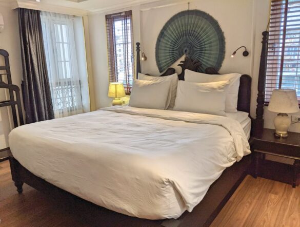 A bedroom with European inspired decor at My Boutique Hotel, one of the top accommodations in Sapa, Vietnam to try