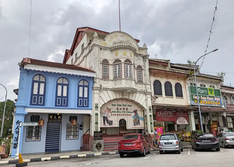Historical buildings on Jalan Bijeh Timah in Ipoh, Malaysia