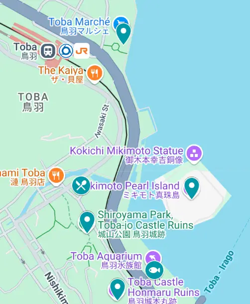 Map of places to visit in Toba, Japan in 1 day