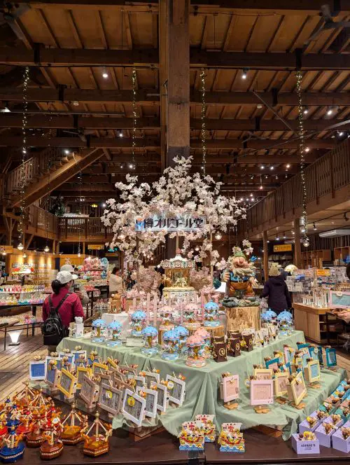A collection of colorful music boxes in the Otaru Music Box store in Otaru, Hokkaido