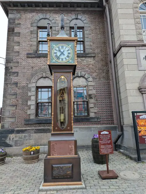 Otaru Steam Clock on display in Otaru's Old Town
