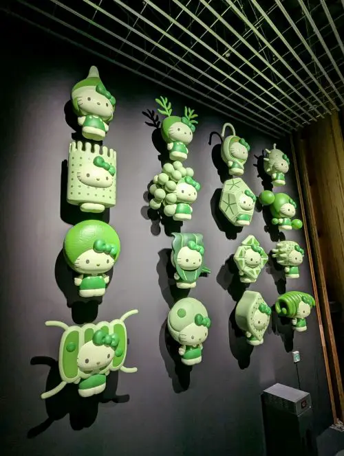 This is the second wall of the Hello Kitty Algae on display